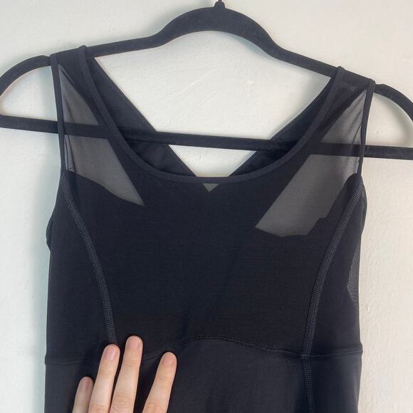 Spanx Romper Bodysuit Short Racerback Mesh Top with Lining Size Large - Picture 4 of 8